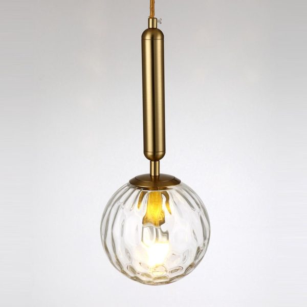 Nordic Minimalist Water Pattern Glass LED Pendant Light for Bedroom Bedside Bar - Image 7