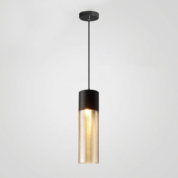 Nordic Modern Minimalist Spiral Pattern Glass Chandelier for Cafe Bedside Bar - Image 10