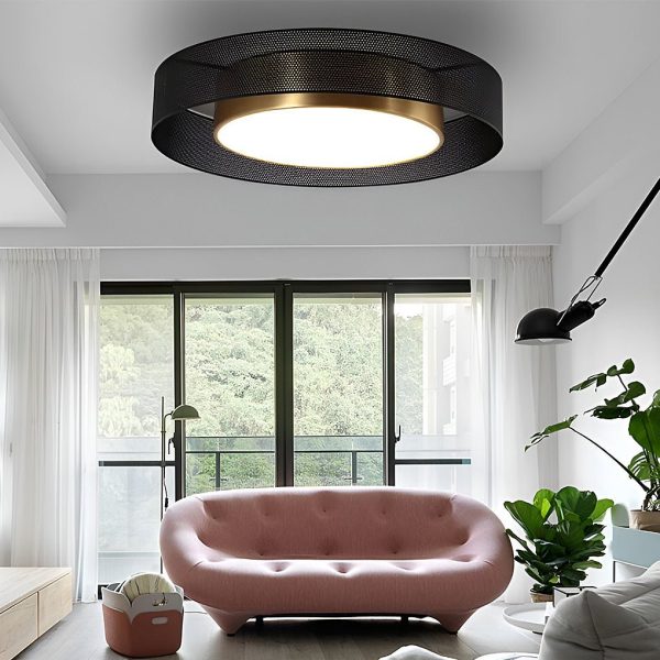 Nordic Round Dimmable LED Ceiling Lights Flush Mount Lighting with Remote Control - Image 3