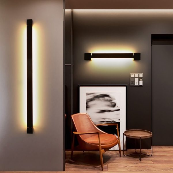 Nordic Ultra-thin Long Strip LED Bedside Background Wall Rotatable Wall Lamp - Image 5