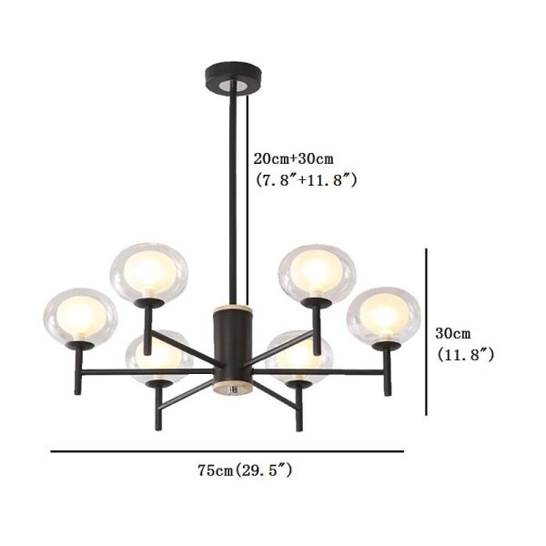 Nordic Sputnik Chandelier Industrial LED Bubble Chandelier 18 Bulbs - Image 10