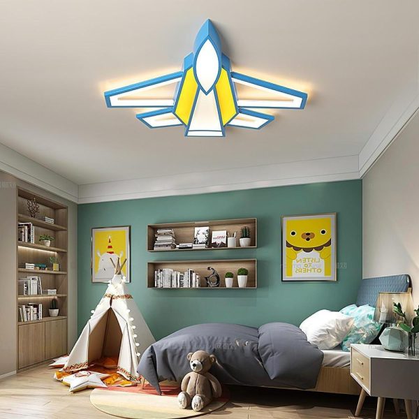 Cartoon Airplane LED Modern Ceiling Lights Flush Mount Lighting Ceiling Lamp - Image 3