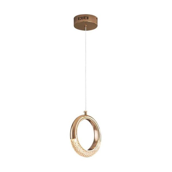 Ring Shaped LED Electroplated Metal Modern Pendant Light Hanging Lamp Chandeliers - Image 13
