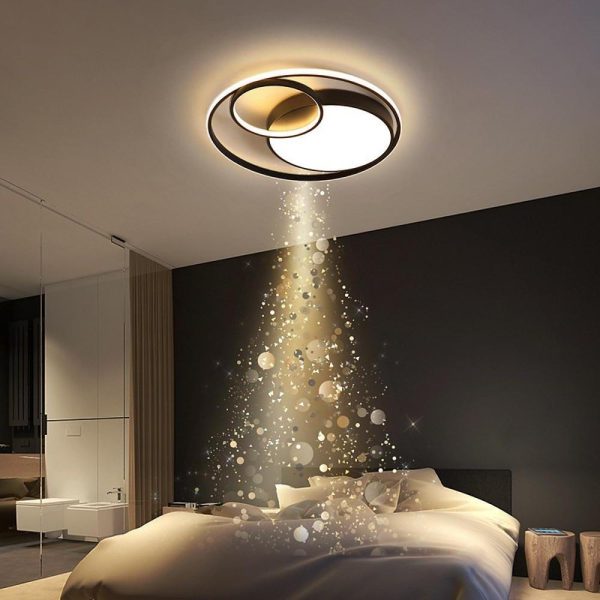 Modern LED Three Circle Ceiling Light Round Flush Mount Lighting Fixture - Image 2