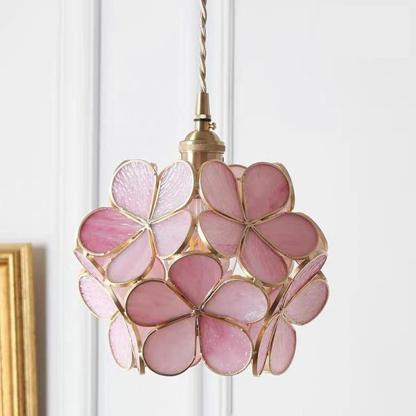 Ornate Copper Glass Pendant Lights Traditional Classic Pendant Lighting - Image 4