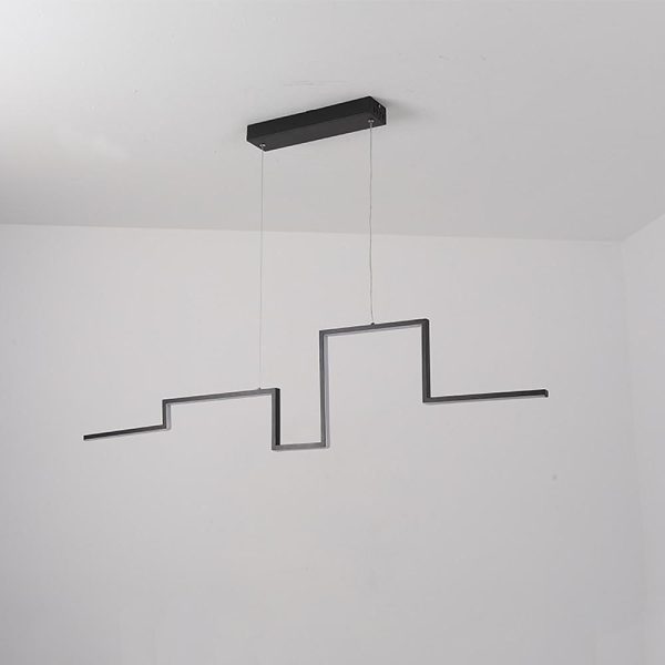 Modern Irregular Linear 1-light Metal PVC Island Hallway LED Pendant Lighting - Image 6