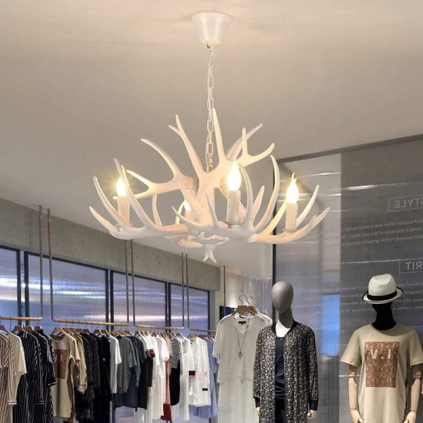 Vintage Antler Chandelier with Candle Lights - 4/6/8 Lights - Image 5