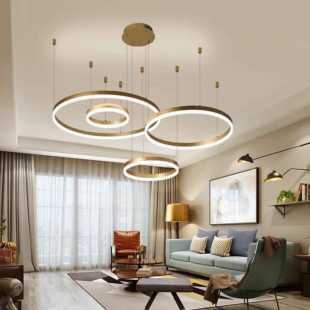 oeeryi1561954486736-dfed97ec-c3e9-4bea-8d56-2a36a9ff4158.jpg Circle Aluminum Large Chandeliers for High Ceilings Living Room Ceiling Lights - Image 1