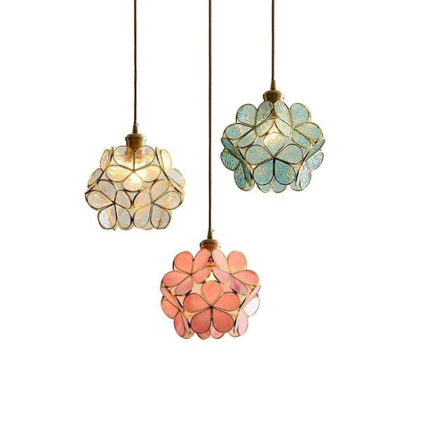 Ornate Flower Island Kitchen Pendant Lighting Copper Crystal Pendant Lighting - Image 6