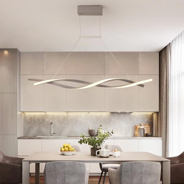 Interwoven Waves LED Modern Pendant Lighting Hanging Lamp Island Lights - Image 3