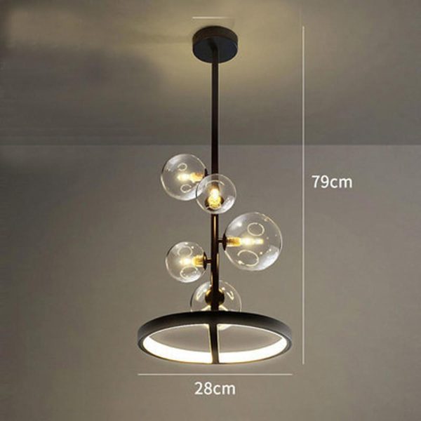 Circles Glass Balls LED Modern Flush Mount Lighting Ceiling Lights - Image 4