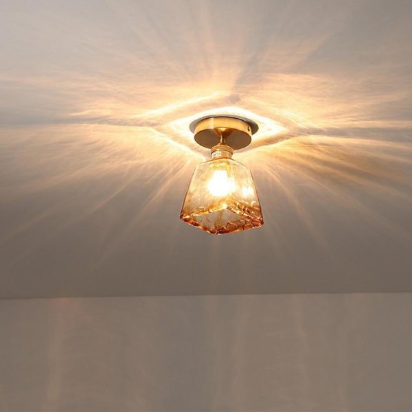 Creative Glass Lantern LED Electroplated Modern Pendant Light Ceiling Lights - Image 6