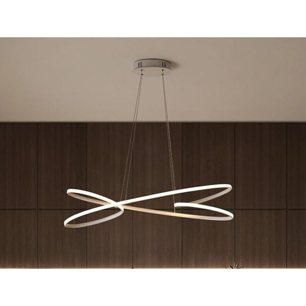 Vintage LED Ribbon Twist Chandelier - Image 6