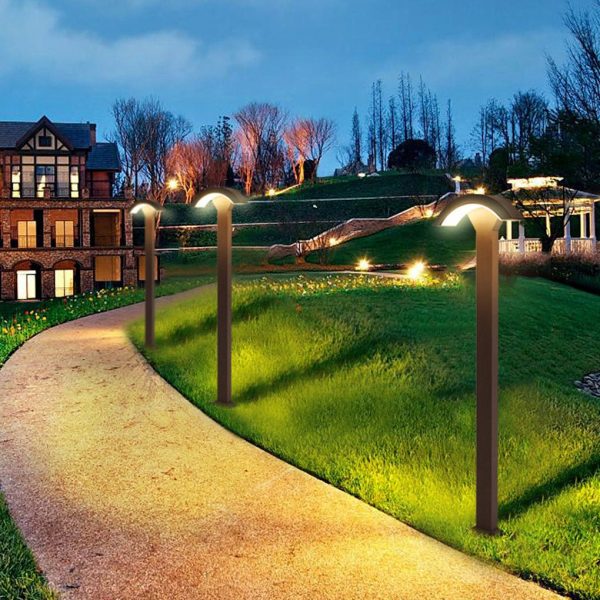 Outdoor Motion Sensor Waterproof LED Fan-shaped Lawn Lamp for Landscape Decorative Lighting - Image 5