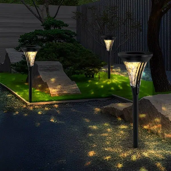 Outdoor Solar Post Lights LED Garden Lights Pathway Lights Landscape Lighting - Image 5