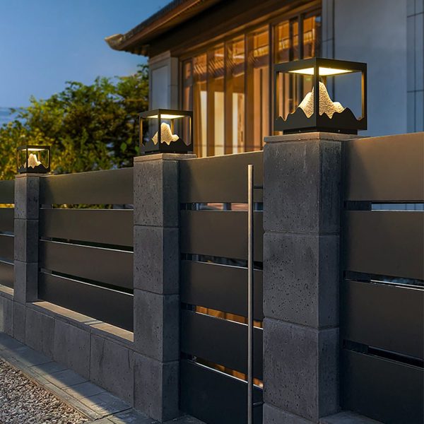 Outdoor Solar Waterproof Mountain Landscape Decorative Lighting Column Light - Image 7