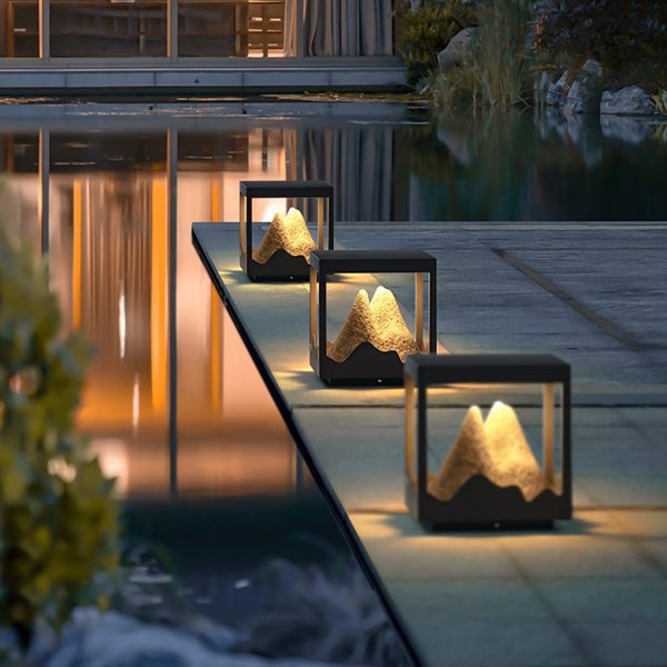 Outdoor Solar Waterproof Mountain Landscape Decorative Lighting Column Light - Image 3