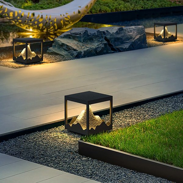 Outdoor Solar Waterproof Mountain Landscape Decorative Lighting Column Light - Image 5
