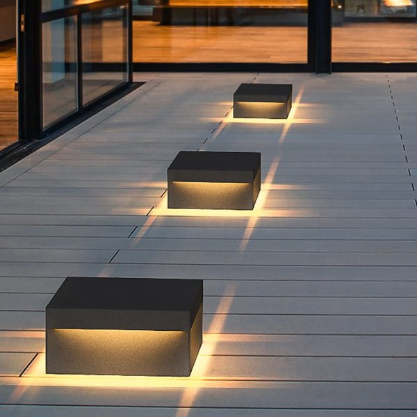 Square Waterproof LED Solar Modern Outdoor Fence Post Lights Pillar Light - Image 3
