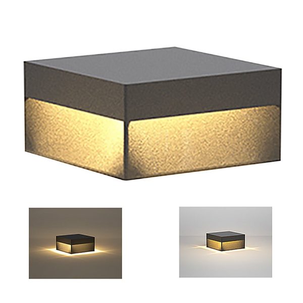 Square Waterproof LED Solar Modern Outdoor Fence Post Lights Pillar Light - Image 4