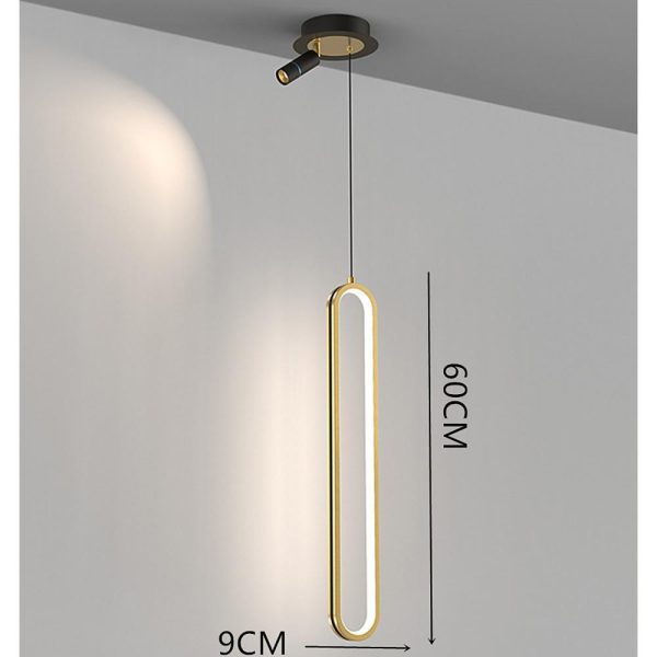 Rounded Rectangular LED Modern Pendant Light Hanging Lamp Island Lights - Image 7