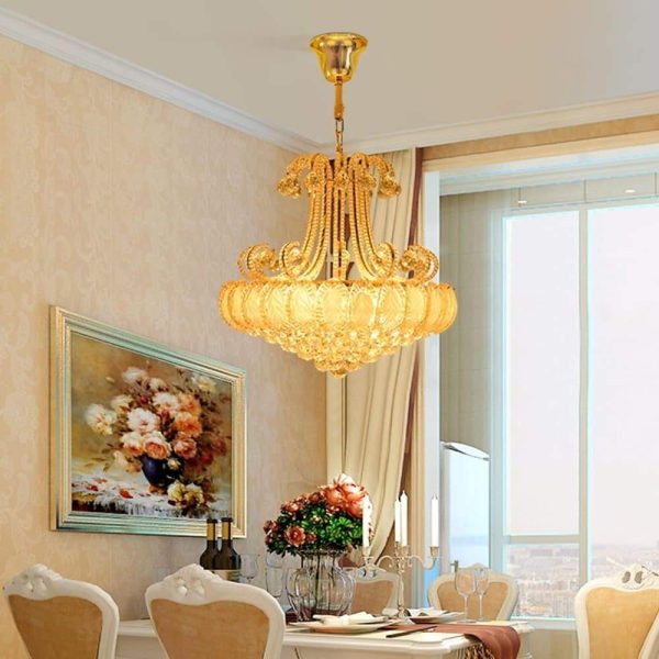 8-light Modern Gold/Silver Vintage Crystal Chandeliers For Living Room - Image 4