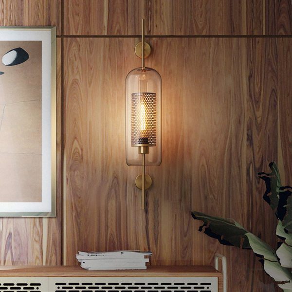 Personalized Creative Retro Industrial Style Corridor Bronze Glass Tank Wall Sconces - Image 3