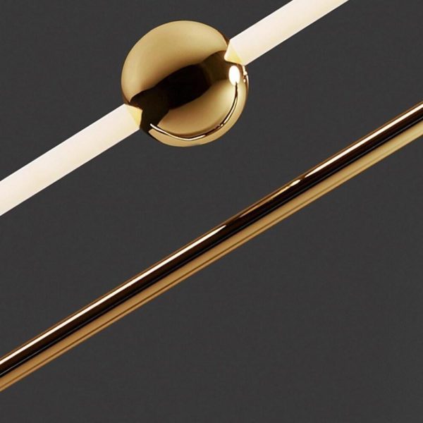 Linear Chandelier Metal Glass Kitchen Dining Room Ceiling Light - Image 10