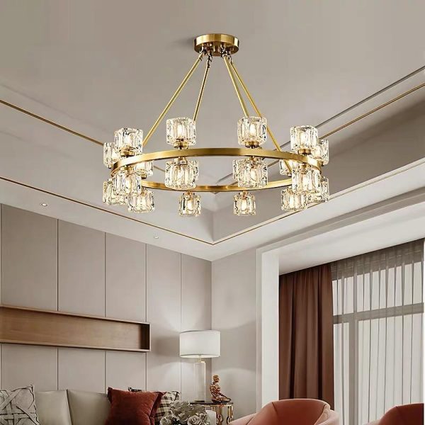 Circles Spotlights Industrial Brass Flush Mount Light LED Ceiling Light - Image 8