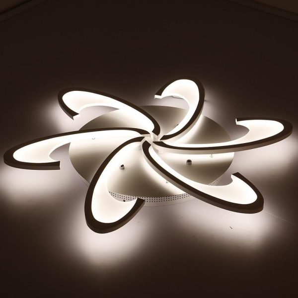 Modern Geometric Wave Flush Mount Light Fixtures Circle Ceiling Light 1 Bulb - Image 7