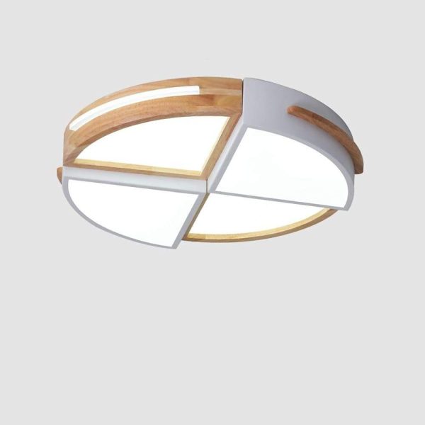Geometric Quartered Circle Dimmable LED Modern Flush Mount Ceiling Lights - Image 5