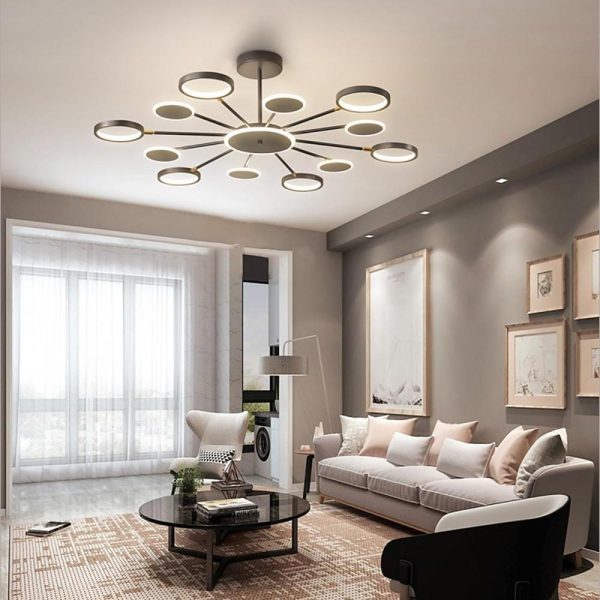 Multi Circle Design Pendant Lighting Acrylic Aluminum Alloy LED Kitchen Lighting Dining Room Lighting Ceiling Light - Image 5