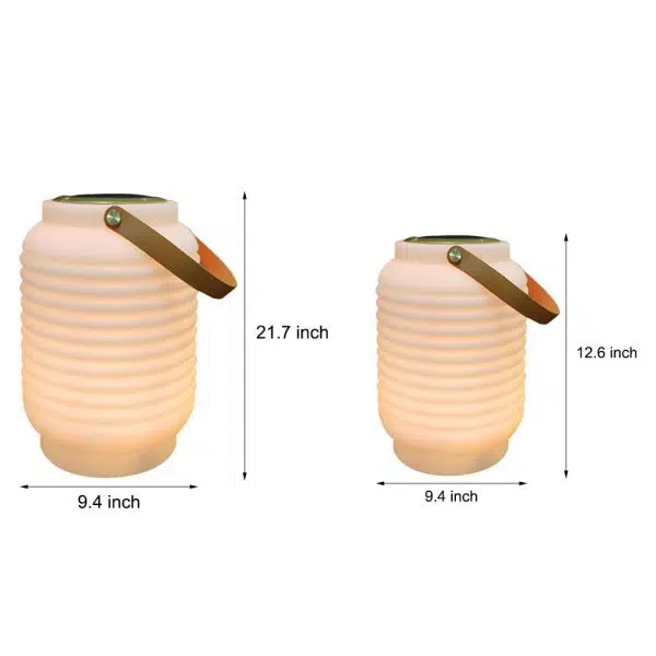 Portable LED RGB Outdoor Sound Lantern, USB/Solar - Image 6