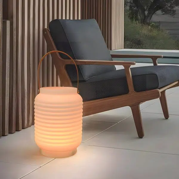 Portable LED RGB Outdoor Sound Lantern, USB/Solar - Image 2