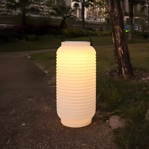 Portable LED RGB Outdoor Sound Lantern, USB/Solar - Image 4