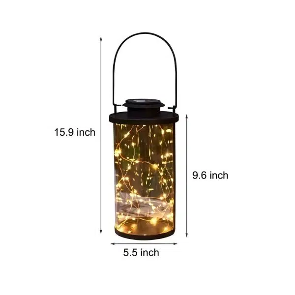 Portable Solar Lanterns - Glass Cylinder Firefly Jar LED Lights - Image 7