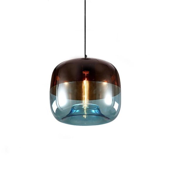 Multi Colored Glass Pendant Light Artistic Globe Dining Room Light - Image 2