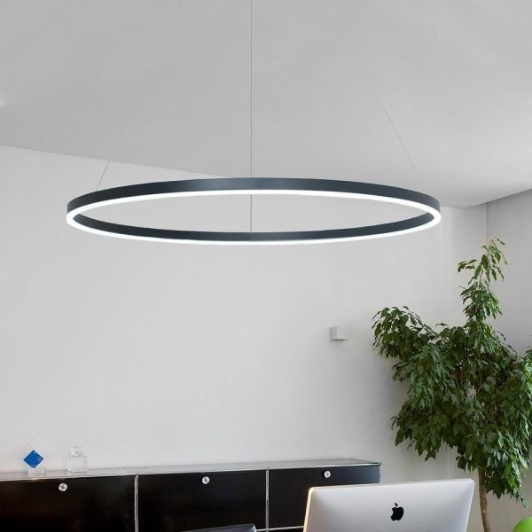 Geometric Slimline Circular Pendant Entry Light Dimmable Ceiling Light - Image 3