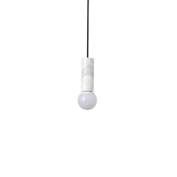 Elongated Cylindrical Metal Ceramic LED Modern Island Lights Pendant Lighting - Image 3
