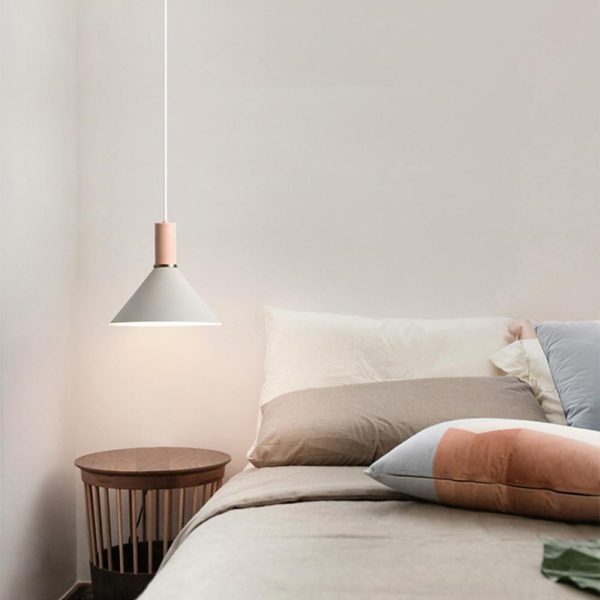Modernist Cone Shaped Metal Island Pendant Lights Bedroom Ceiling Lights - Image 3