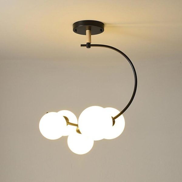 5-Light Cluster Globe Chandelier Dining Room Chandelier - Image 5