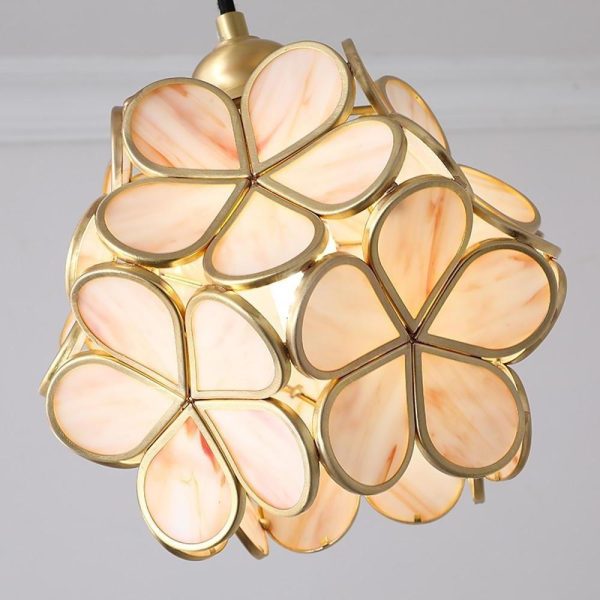Ornate Flower Island Kitchen Pendant Lighting Copper Crystal Pendant Lighting - Image 8