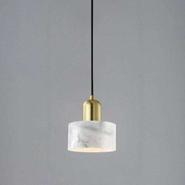 Nordic Ceramic Pendant Light Marble Metal Pendant Lighting - Image 6