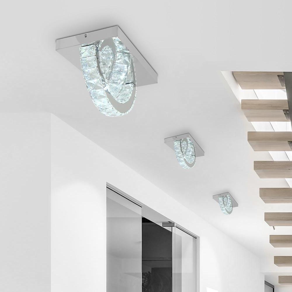 qpdmxq1584323967699-90a18bf5-4f4d-4414-96cb-21ed141752eb.jpg Circular Electroplated Metal Crystal Modern LED Ceiling Lights - Image 1
