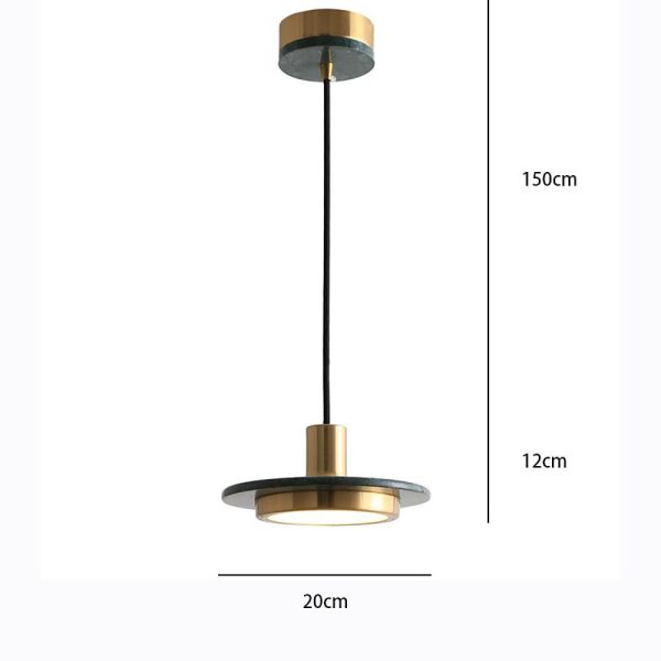 Double Circle Pendant Lighting Classic Metal Marble Island Pendant Lights - Image 2