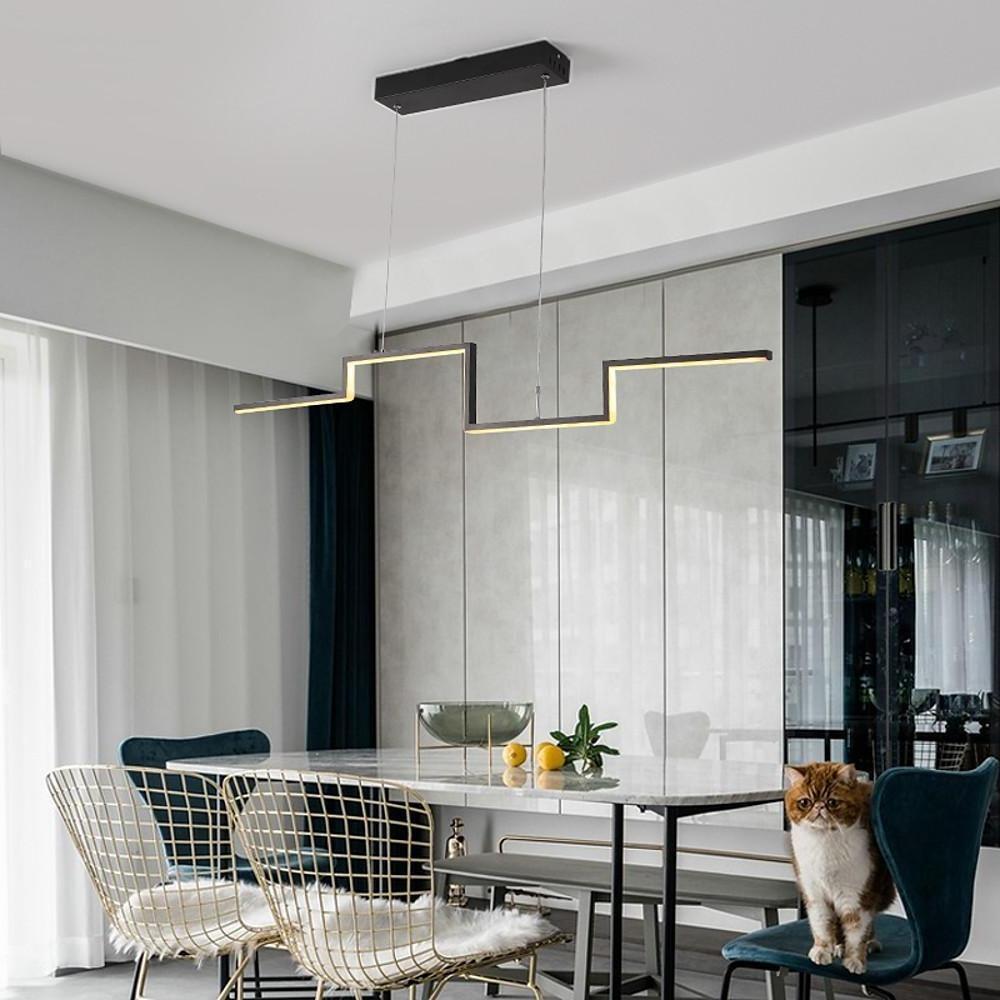 qwbgai1564995881892-554fc5d3-84e8-4f56-b792-6b62b2998a1d.jpg Modern Irregular Linear 1-light Metal PVC Island Hallway LED Pendant Lighting - Image 1