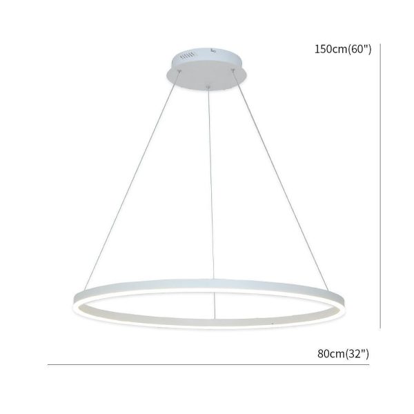 Geometric Slimline Circular Pendant Entry Light Dimmable Ceiling Light - Image 13