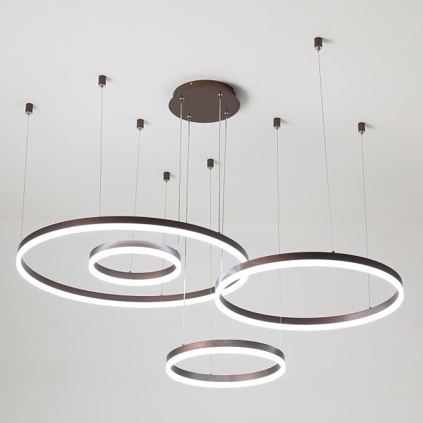 Circle Aluminum Large Chandeliers for High Ceilings Living Room Ceiling Lights - Image 4