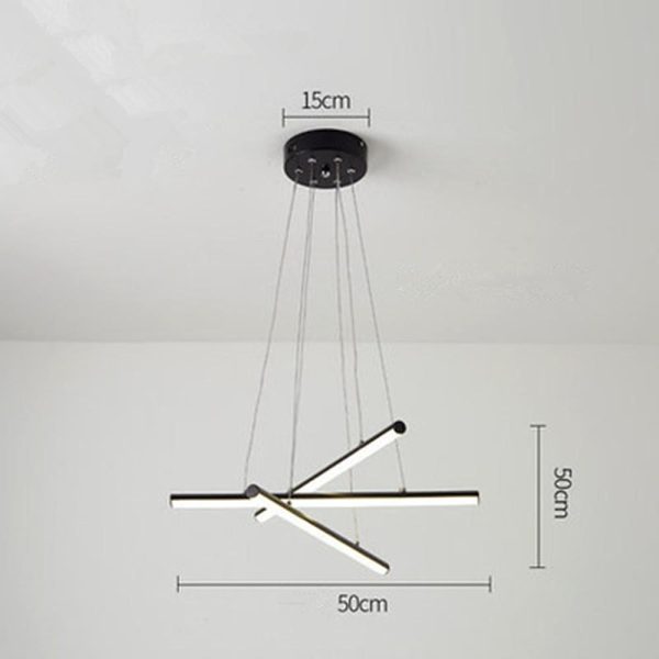 3-piece LED Strip Linear Modern Chandelier Pendant Light Hanging Lamp - Image 7