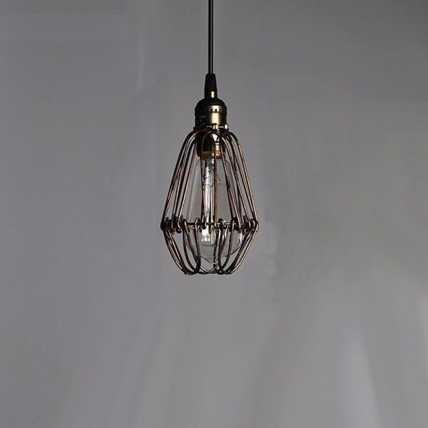 Nordic Vintage Metal Lantern Pendant Light LED Industrial Ceiling Light - Image 6